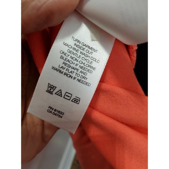 Kenneth Cole Women's Orange Rayon Sleeveless Round Neck Knee Length Dress Size 2 - Picture 10 of 11